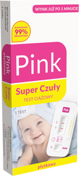 Pink, test ciążowy płytkowy, super czuły, 1 sztuka
