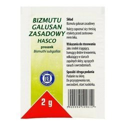Dermatol, Bizmutu galusan zasadowy Hasco, proszek, 2 g