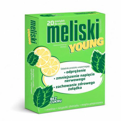 Meliski Young, pastylki do ssania, 20 sztuk