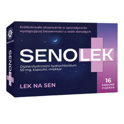 Senolek 50 mg, na sen, 16 kapsułek