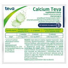 Calcium Teva, wapno, alergia, 14 tabletek musujących