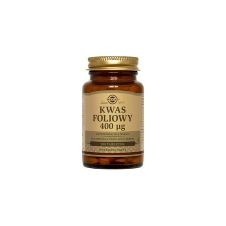 SOLGAR KWAS FOLIOWY 400MCG 100TABLETEK
