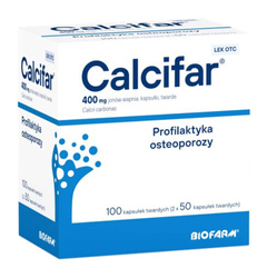 Calcifar, 400 mg jonów wapnia, 100 kapsułek