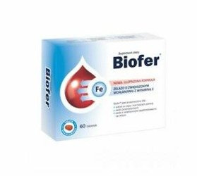 Biofer, żelazo, 60 tabletek 
