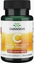 Swanson Witamina C 1000 mg z dziką różą, 30 kapsułek